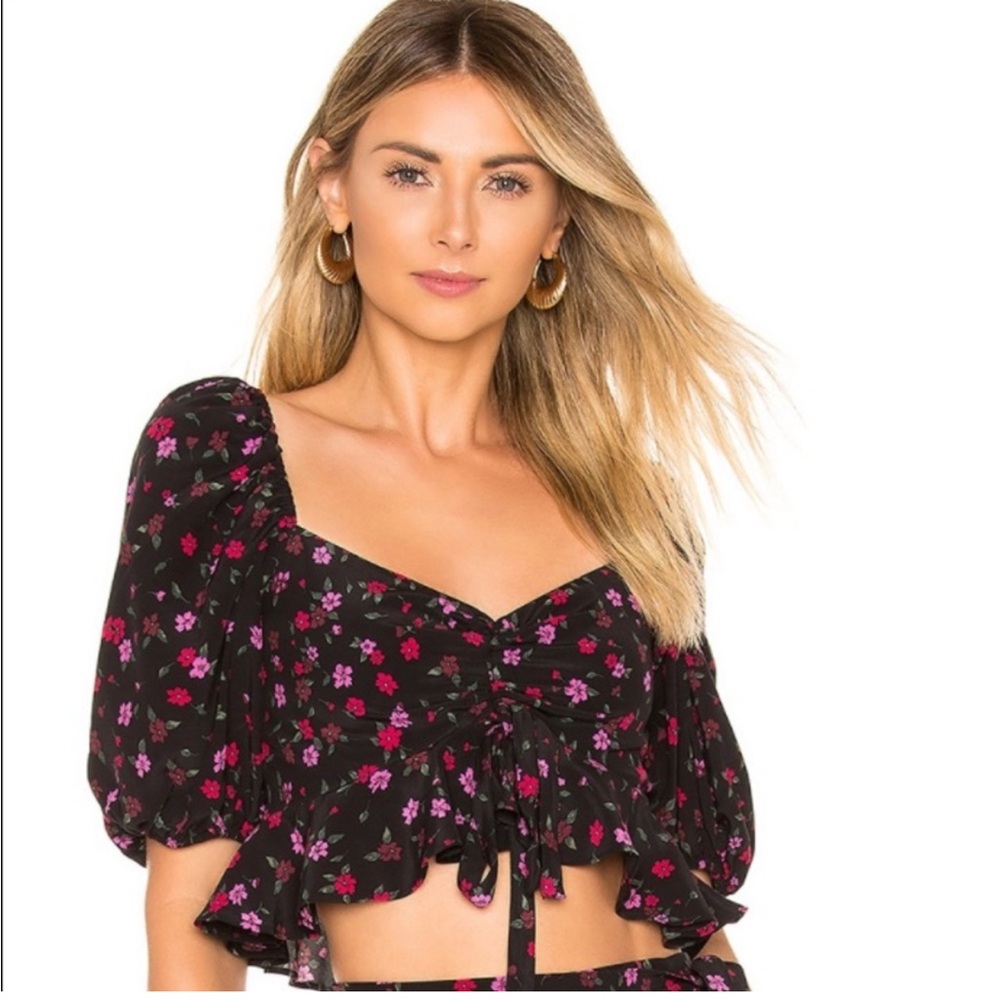 X Revolve For Love & Lemons Tie Blouse M